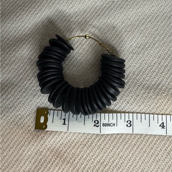 Sassy Jones Black Fan Earrings - Picture 2 of 2